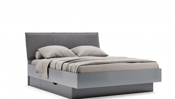 Ліжко 1.8х2.0 м'яка спинка з шухлядами без каркасу Тео