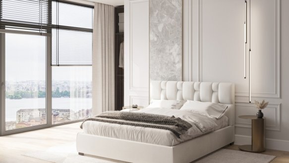 Кровать мягкая двуспальная Шик Галичина Брюссон 3