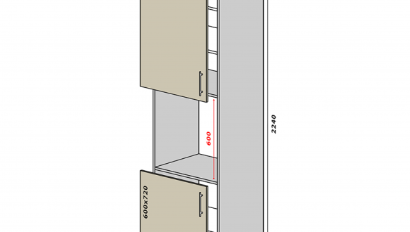 №20 Пенал нижний 60 Люкс RODOS