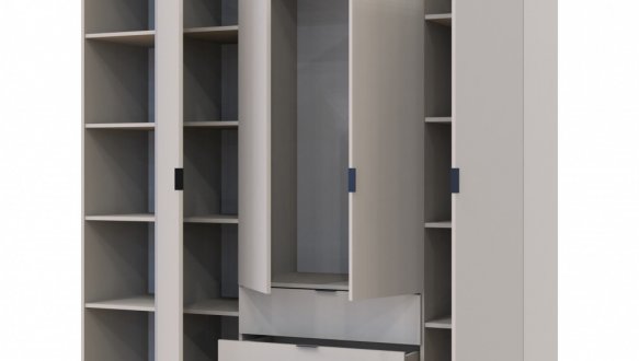 Шкаф Дорос Гелар кашемир с Этажеркой 4 дверный 193,2 см 3