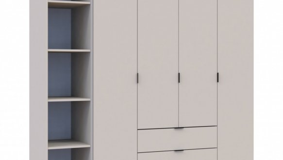 Шкаф Дорос Гелар кашемир с Этажеркой 4 дверный 193,2 см 5