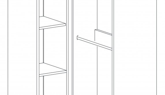 Шафа кутова Сокме Айго 2 дверна бук пісочний 82 см 6