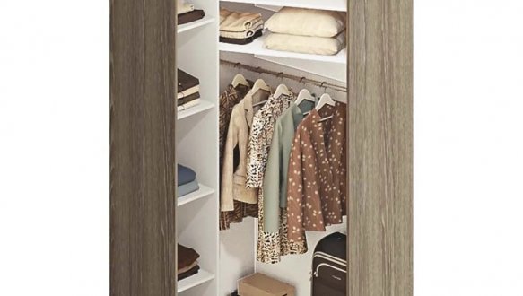 Угловой шкаф-купе 1,1 м ДСП с зеркалом 4