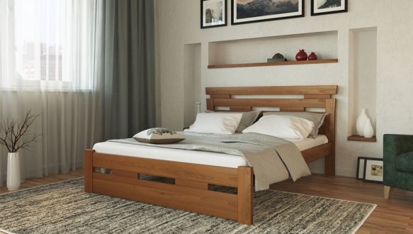 Ліжко дерев'яне Лев Зевс масив Бук