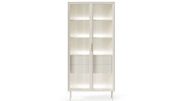  Вітрина висока 2D2S/91 з підсвіткою кашемір Lumi 0