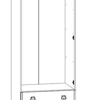 Шафа JSZF 2D2S/80 ВМК Украіна Монтана Каньйон 2 дверна сосна каньйон 80 см 5