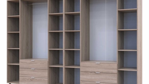 Шкаф Гелар 4+4 Дорос 8 дверная графит 310 см 13