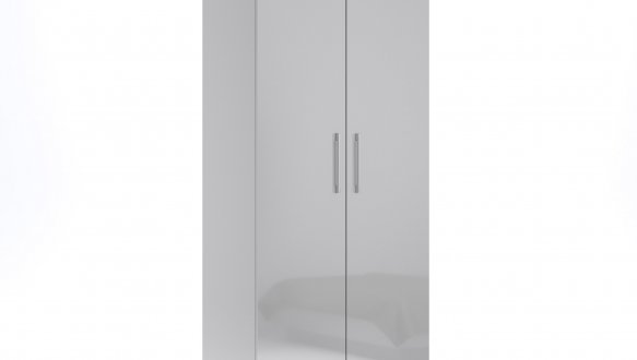 Шкаф 2дв Миромарк Меги 2 дверный шиншила серая 90 см