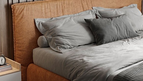 Ліжко м'яке двоспальне Woodsoft Puri / Пурі з підйомним механізмом та нішею для білизни 0