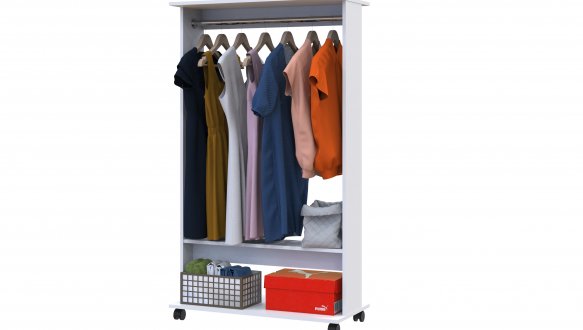 Гардеробная стойка Д2 белый