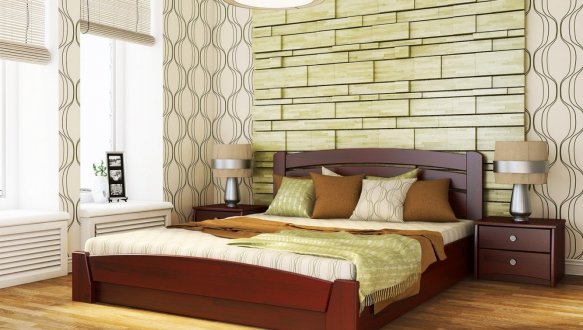 Ліжко дерев'яне Естелла Селена Аурі з підйомним механізмом і нішею для білизни Щит / Масив Бук 5