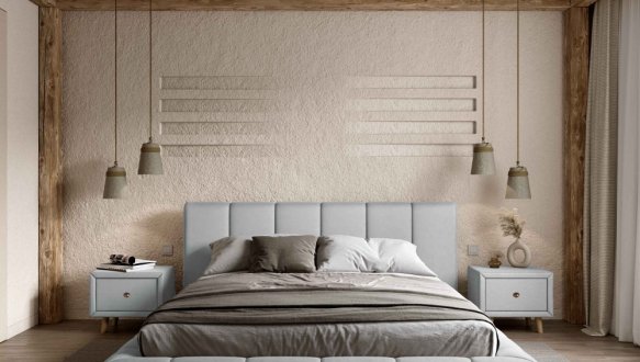 Ліжко м'яке двоспальне Віоріна Деко Подіум 8