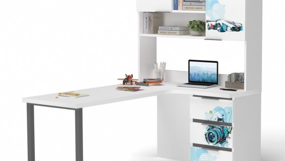 Стол с угловой надстройкой 7