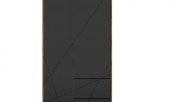 Шкаф SZF2D2S BRW Poland Forn 2 дверный черный 94 см