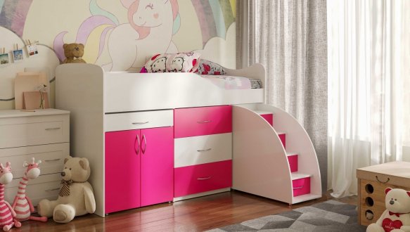 Ліжко кімната зі столом №5 Viorina Deko Корпус білий 20