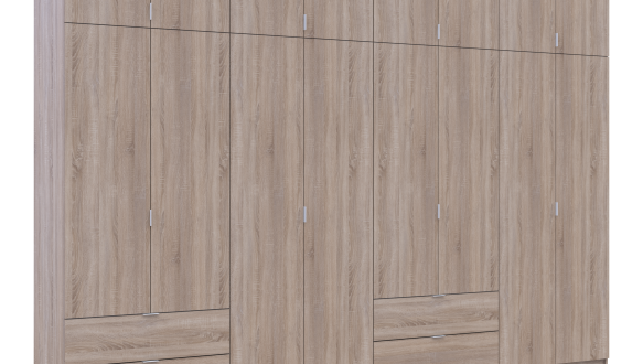 Шкаф для одежды Дорос Лукас дуб сонома 8 дверный 360 см
