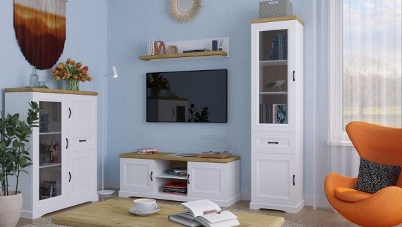 Шкафчик Мебельбос ТВ 2D белый Riva 150 см 0