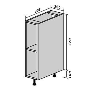 №1 Тумба нижня полиця 20 Люкс RODOS