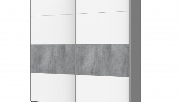 Шкаф-купе Дорос G-Caiser графит/бетон/белый 2 дверный 200 см