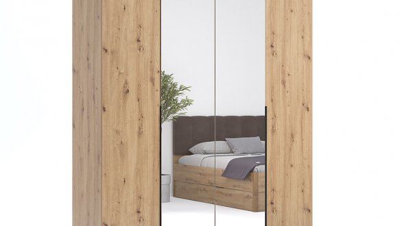 Шафа 4дв з дзеркалом Міромарк Тедді 4 дверний дуб артизан 180 см