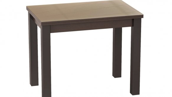 Стол-трансформер Dinner Glass Венге/Венге ноги/Бежевое стекло 2