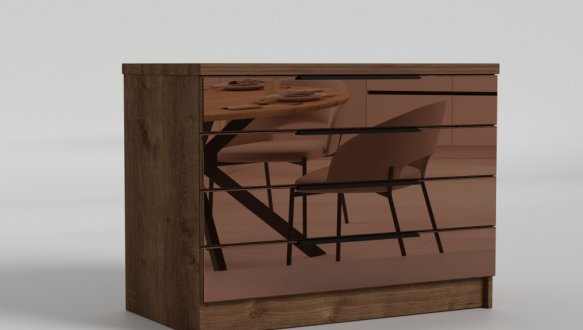 Комод зеркальный 1000 Нуар MatroLuxe 4