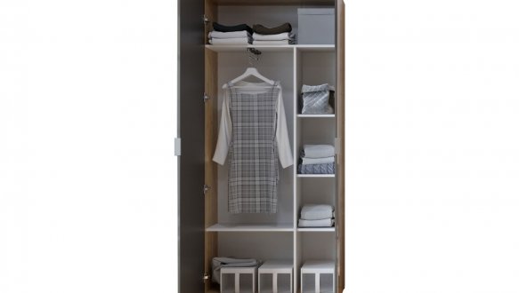 Шкаф 2дв с зеркалом Луна 0