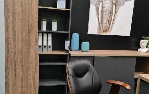 Офисный стол Connect C Интарсио Дуб Сонома Трюфель/Антрацит 130 см 2