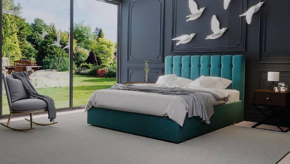 Ліжко м'яке Za House Furniture Лоренс без підйомного механізму