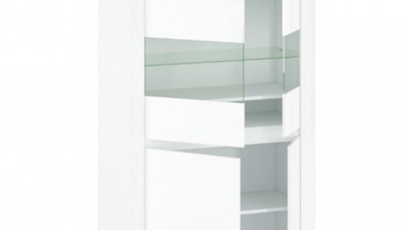 Витрина низкая 2D2W [C] белый глянец Lingo 0