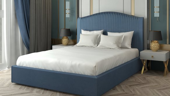 Кровать мягкая двуспальная Лев Тоскания