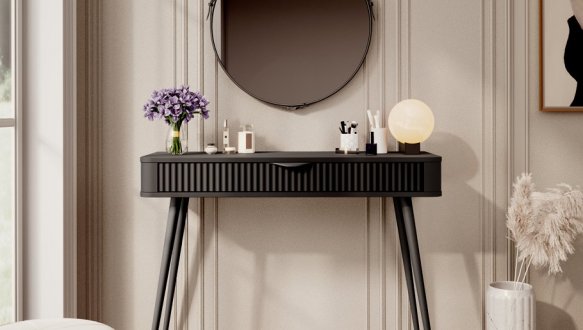 Стол туалетный 1S/100 Черный/Черные ножки Lante