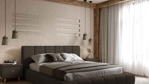 Ліжко м'яке двоспальне Віоріна Деко Подіум 7