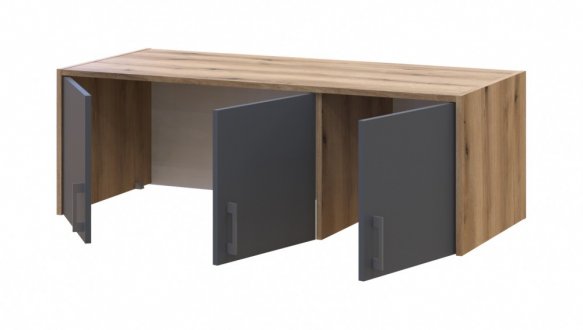 Антресоль Дорос Ронди графит 3-дверная 121 см 0