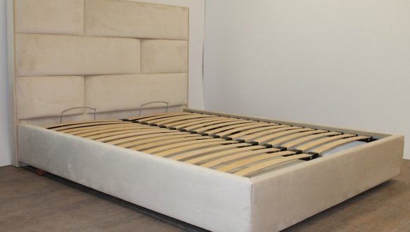 Ліжко м'яке Городок Стенфорд з підйомним механізмом та нішею для білизни 5