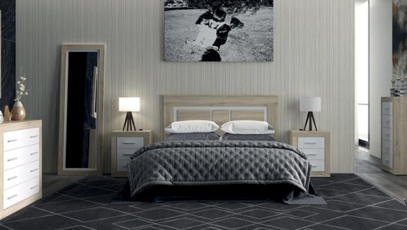 Модульна спальня Sara/Сара Гербор Дуб сонома/Німфея альба