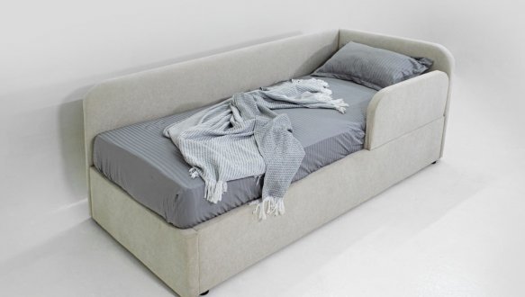 Кровать десткая мягкая с подьемным механизмом Шик Галичина Мокко 4