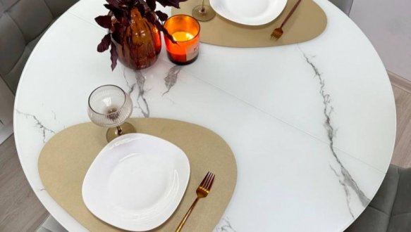 Стол Oliver раскладной ножки золото 3