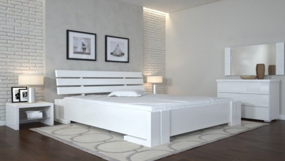 Ліжко дерев'яне ArborDrev Доміно Сосна / Бук Білий