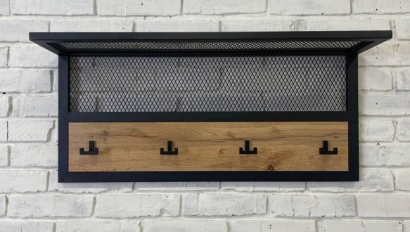 Вішак LOFT mini Дуб Тахо / Чорний мет MebliRoMax 2