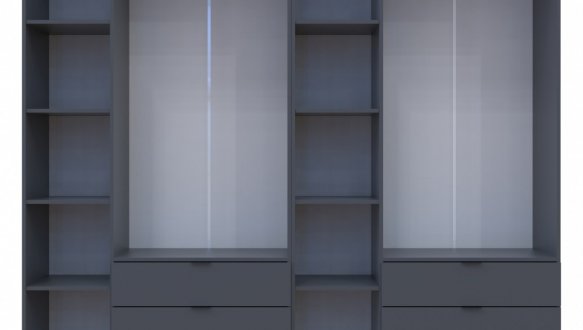 Шкаф Дорос Геллар графит 6 дверной 232,5 см 2