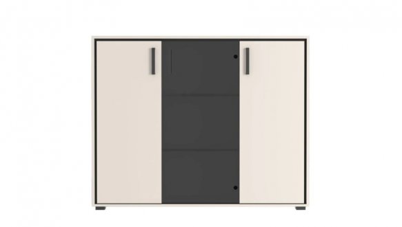 Комод KOM2D1W Прайм Кашемир / Черный