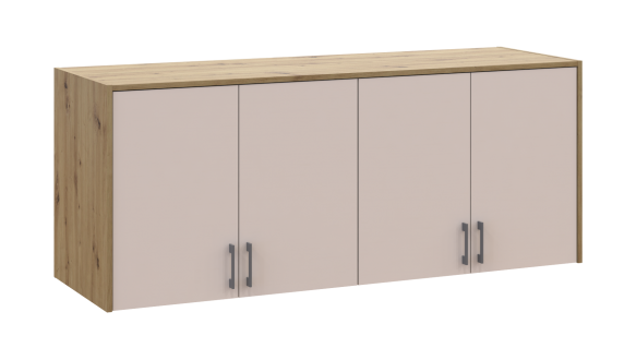 Антресоль высокая Дорос Ронди кашемир 4-дверная 160 см