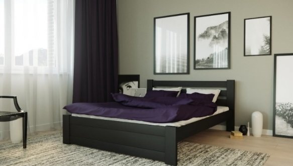 Ліжко дерев'яне Лев Жасмін масив Бук 2