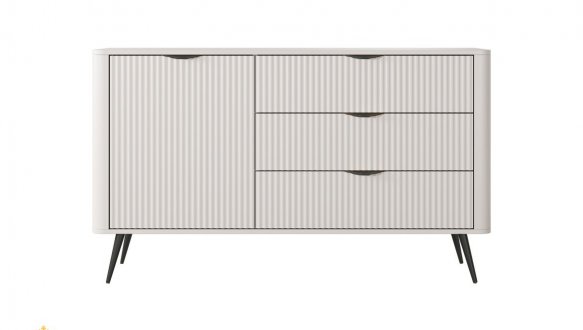 Комод 1D3S/138 Беж/Чорні ніжки Lante 0