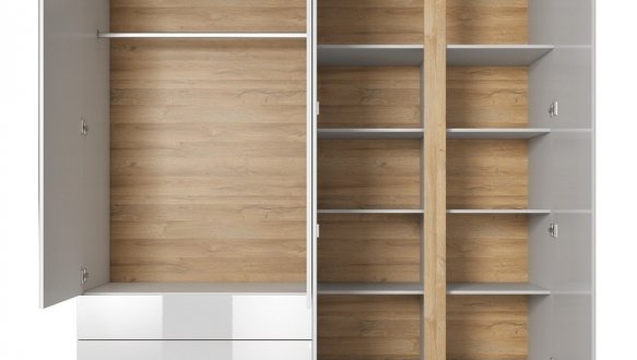 Шкаф 4D2S/220 Perfect Home Arco 4 дверный белый 220 см 2