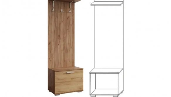 Тумба+вешалка Вива