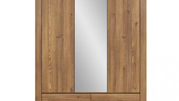 Шкаф SZF2D1M2S BRW Poland Bergen 3 дверный модрина 144 см