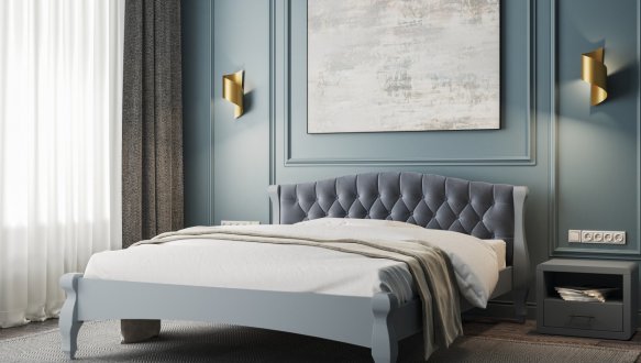 Кровать деревянная ArborDrev Корона Сосна / Бук 5