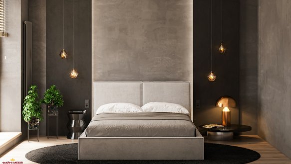 Ліжко м'яке двоспальне Шик Галичина Лея 1